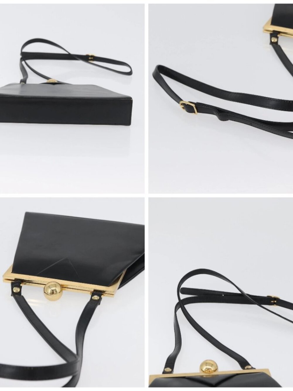 SAINT LAURENT Shoulder Bag Leather Black Gold - Picture 16 of 16